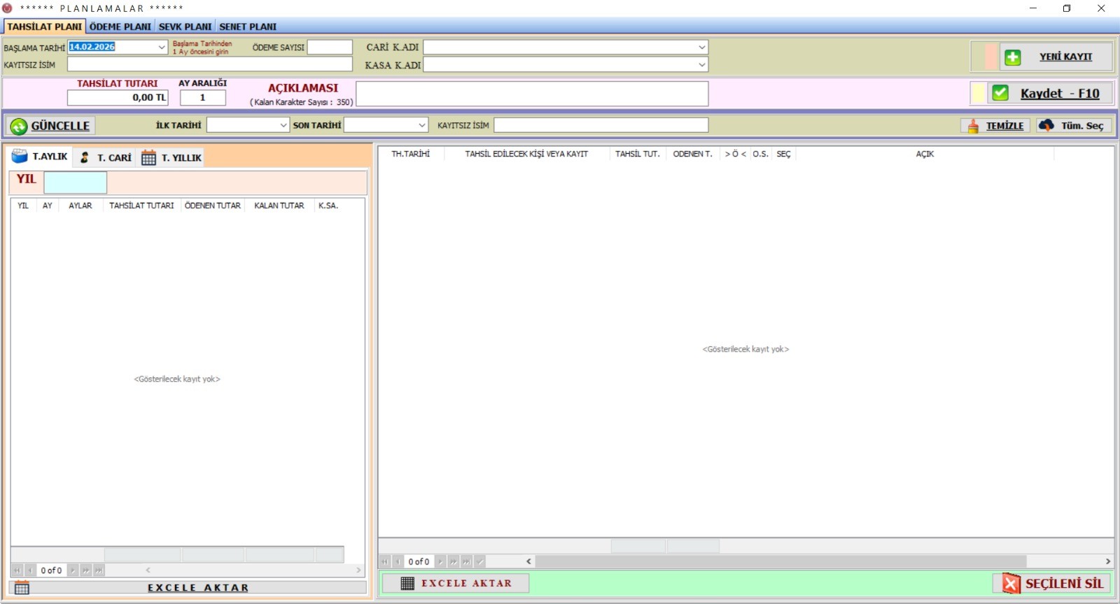 SayaYazılım Rapor Ekranı