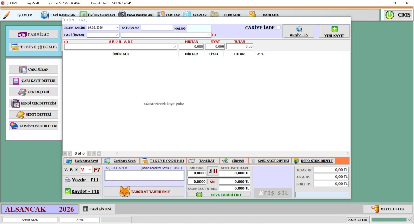 Planlama Yazılımı ve Ayarlar