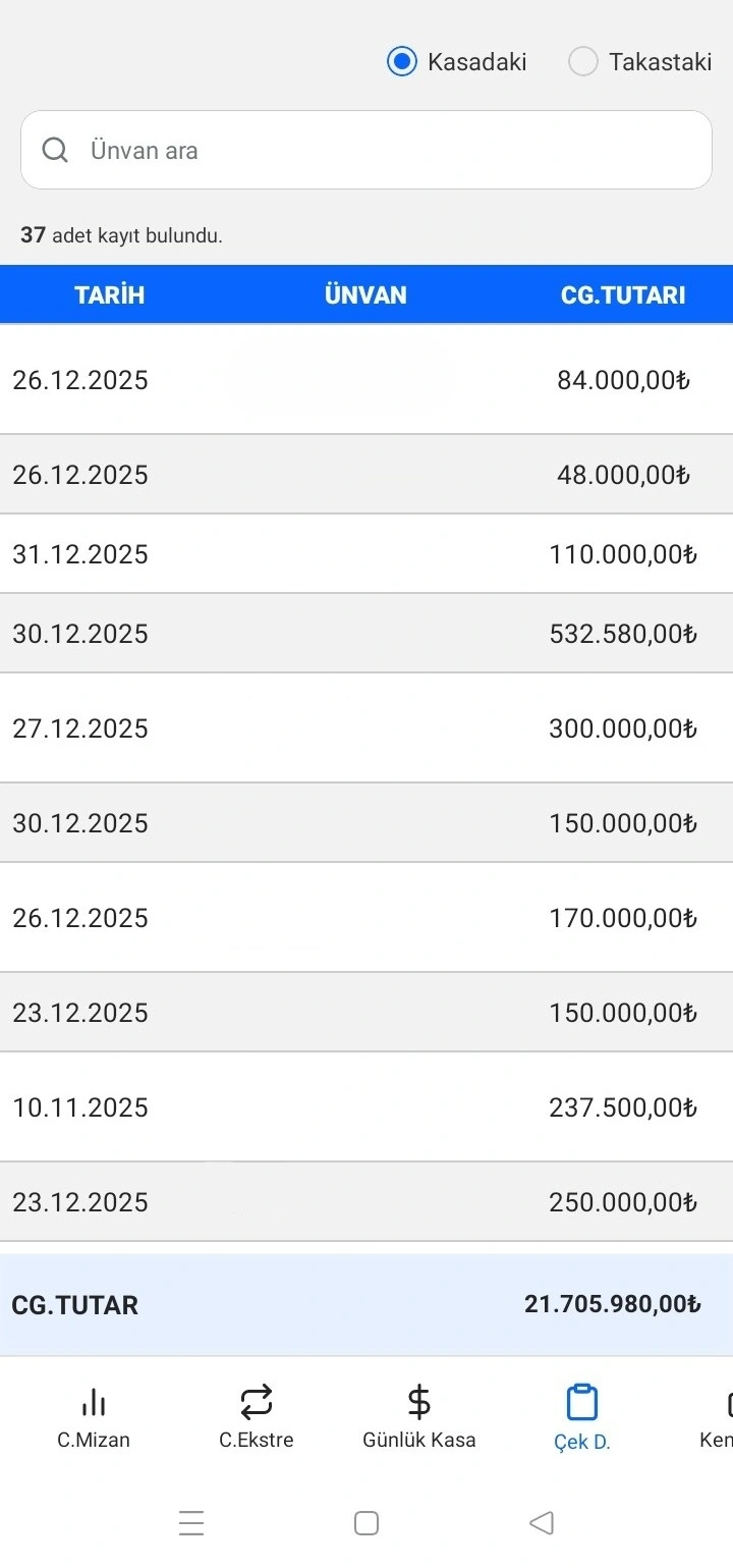 Barkodlu Satış Sistemi Mobil Ekran